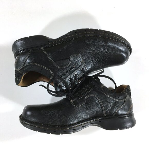 Clarks Unstructured Un.Ravel Lace Up Oxfords Mens Size 9.5 XW Extra Wide Black main image 5
